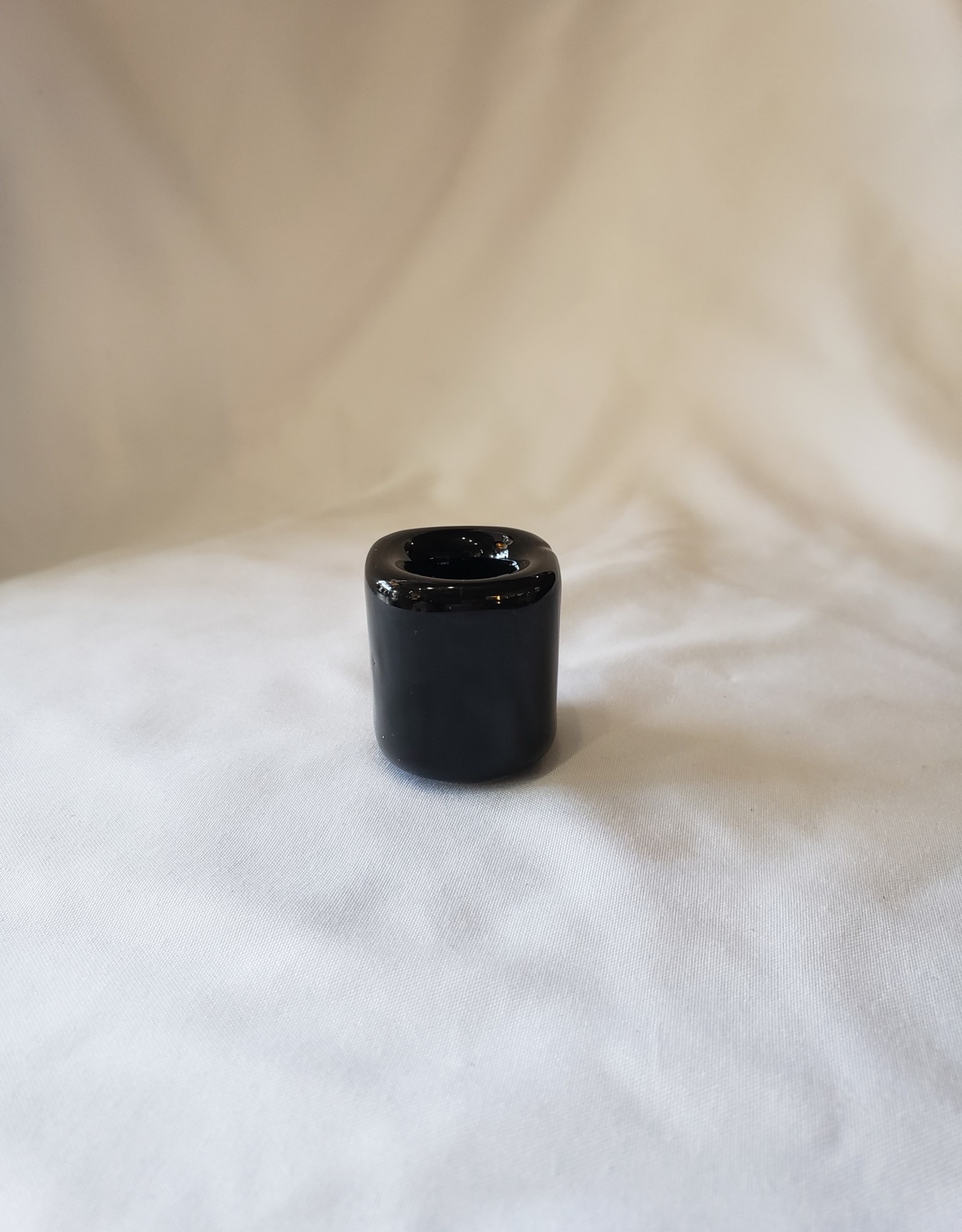 Ceramic Mini/Chime Candle Holder - Black