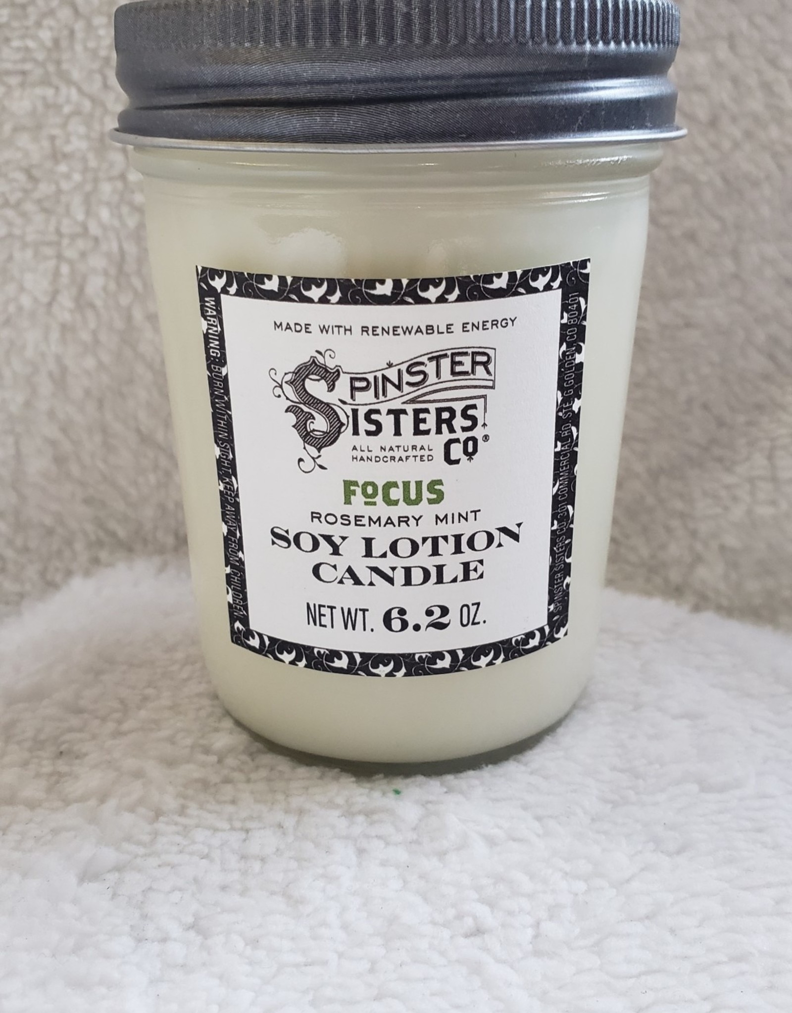 Spinster Sisters Co. Soy Lotion Candle 6.2 oz. | Focus