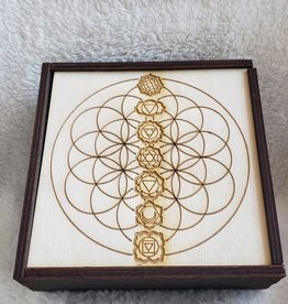 Chakra Crystal Grid Box | 6" x 6"