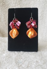 Red & Orange Dangly Earrings