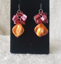 Red & Orange Dangly Earrings