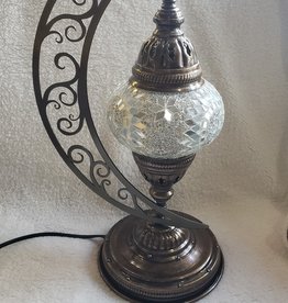 Small Mosaic Turkish Lamp | Moon | Assorted Color