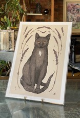 Jessica Roux Illustration The Cat & Lavender Print | 8x12