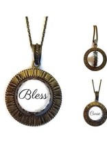 Unique Art Pendants Blass/Curse Brass Spinner Necklace