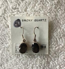 Smoky Quartz Oval Earrings