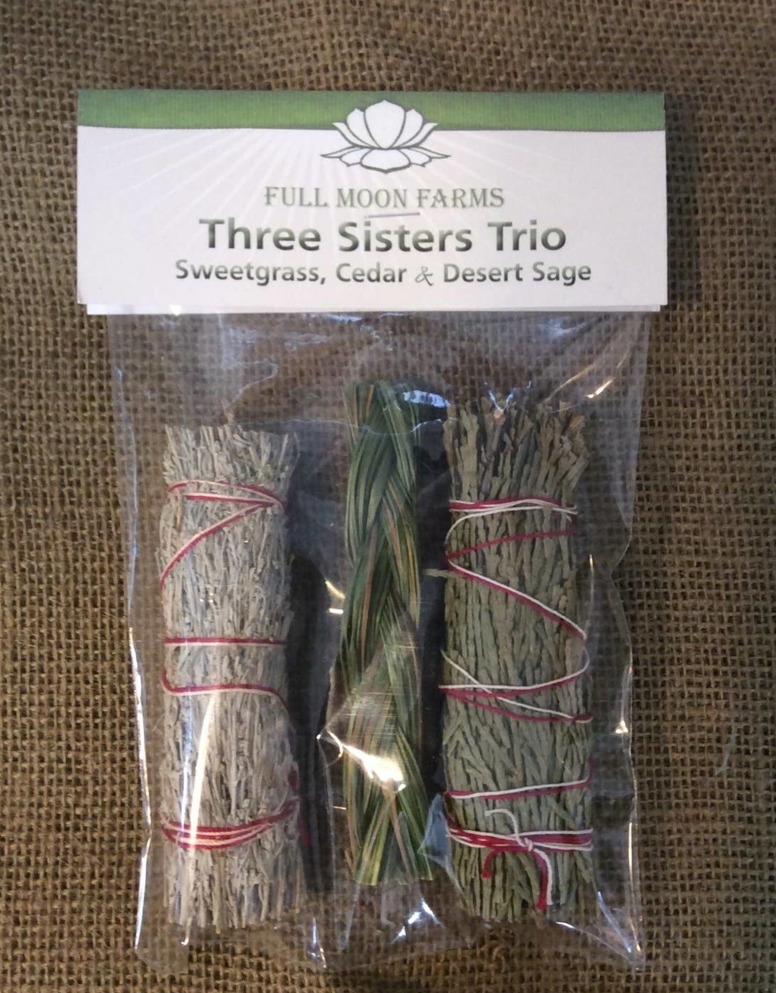 Full Moons Farms Three Sisters Trio | Sweetgrass, Cedar & Desert Sage