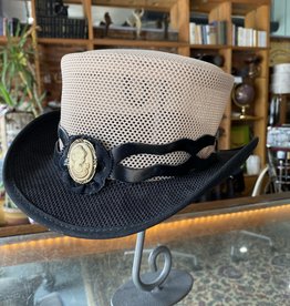 Antoinette Banded Hat, Black & Ivory - Medium