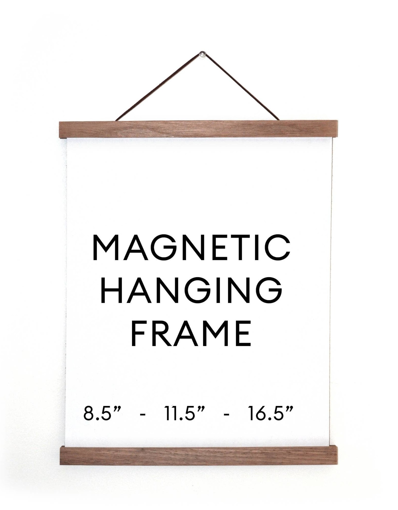 Curious Prints Magnetic Wood Hanging Print Frame | 11.5"