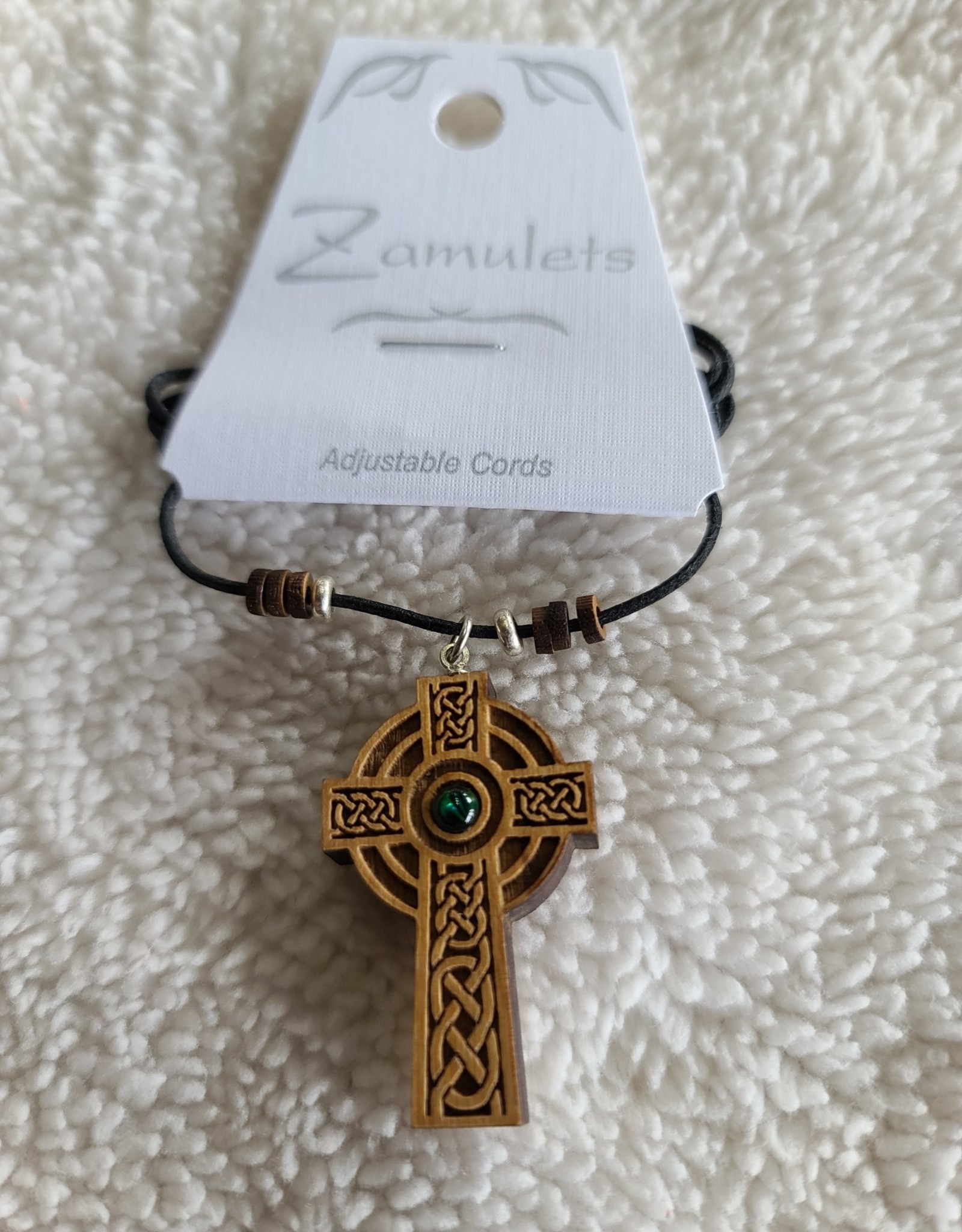 Celtic Wooden Cross Necklace