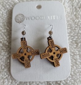 Wooden Earrings | Celtic Cross
