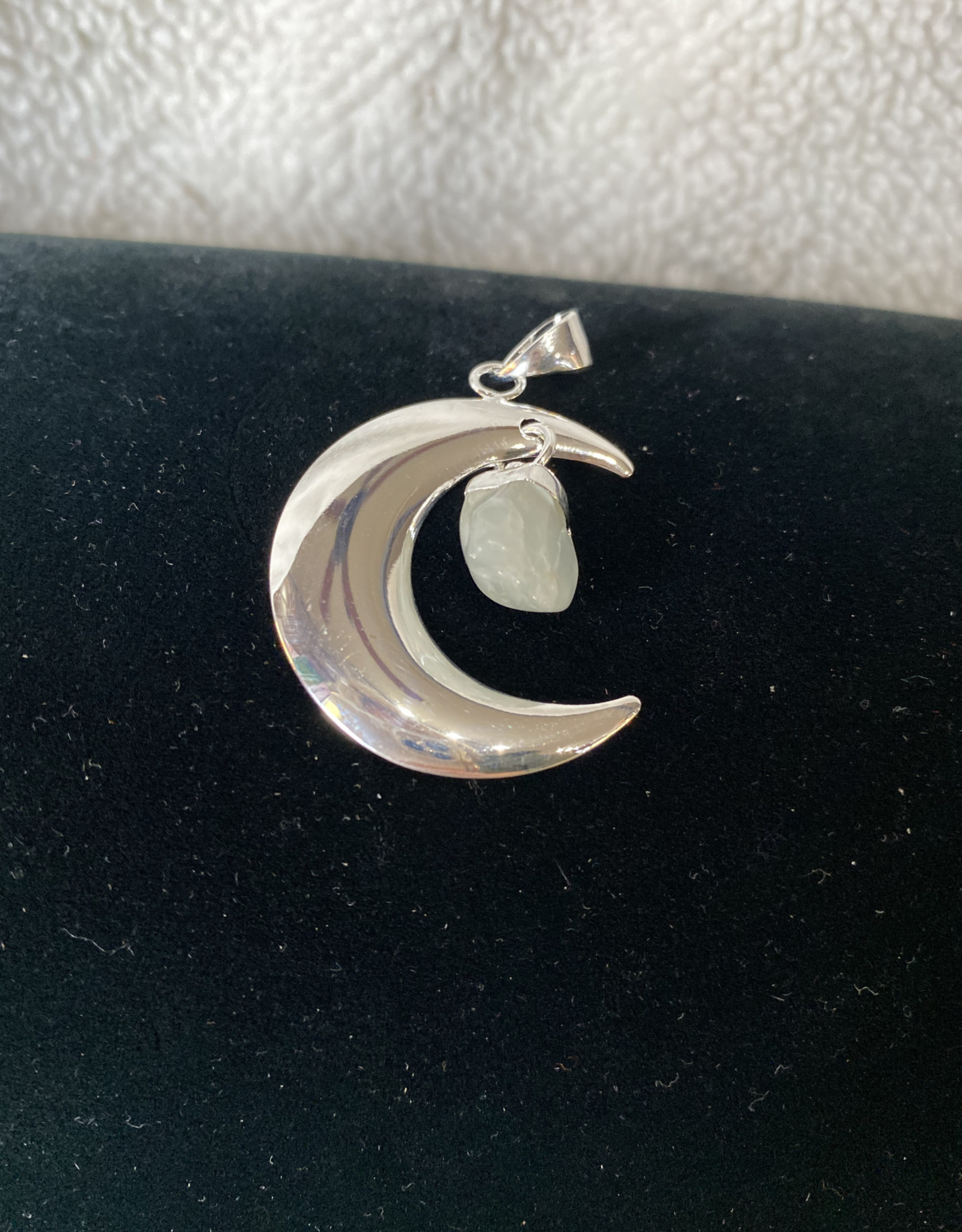 Silver Plated Moon Pendant