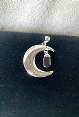 Silver Plated Moon Pendant