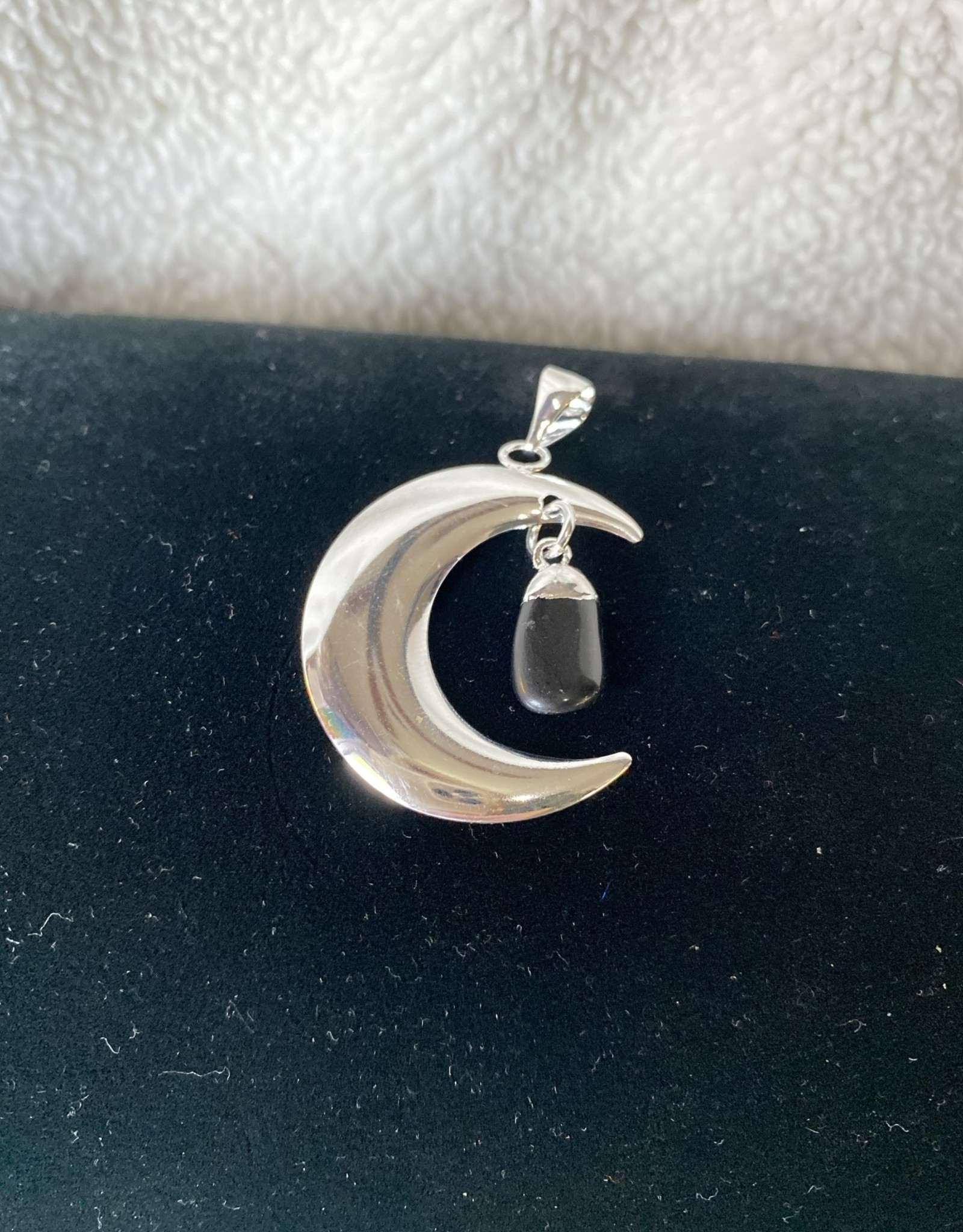 Silver Plated Moon Pendant