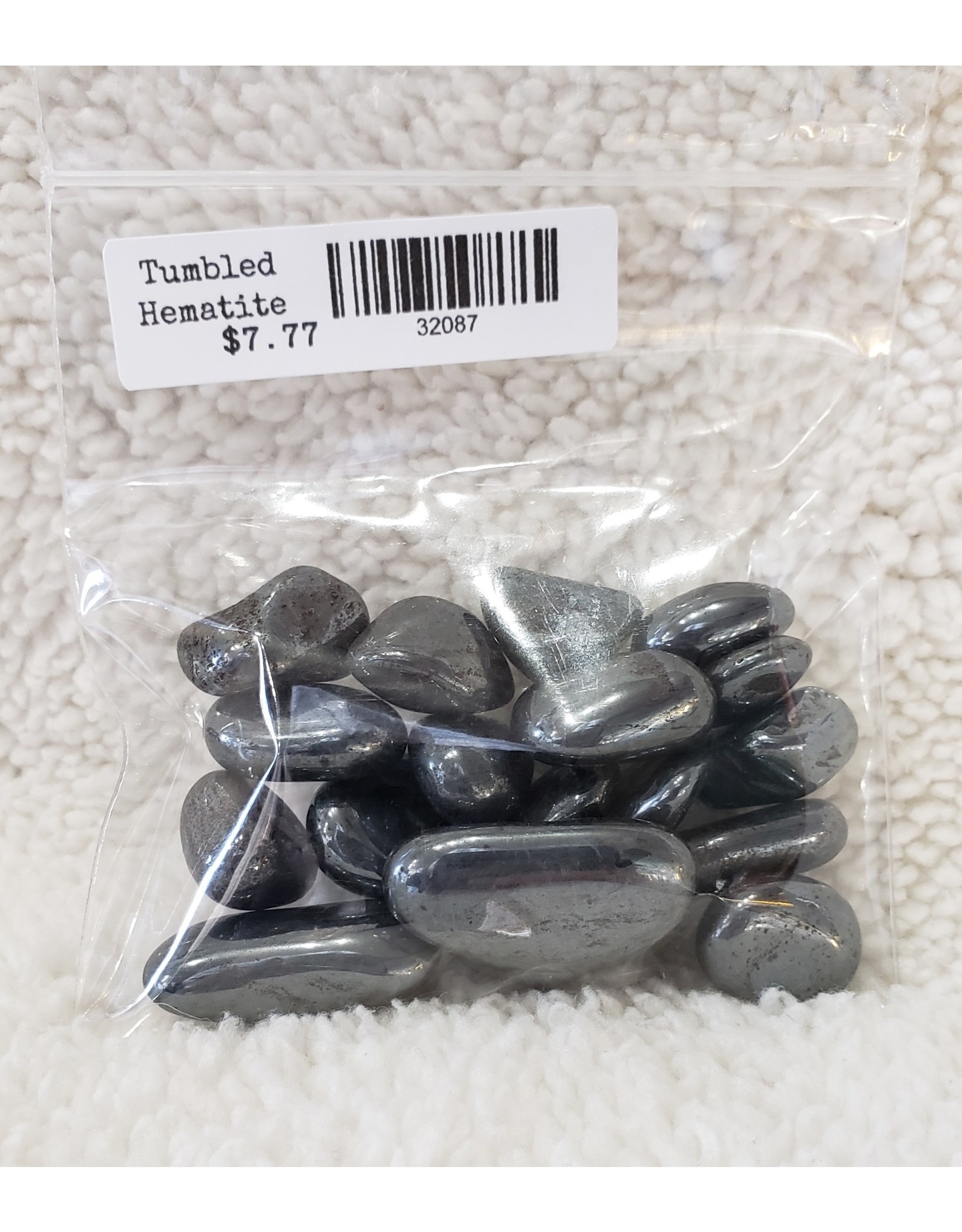 3 oz. Stone Baggie | Tumbled Hematite