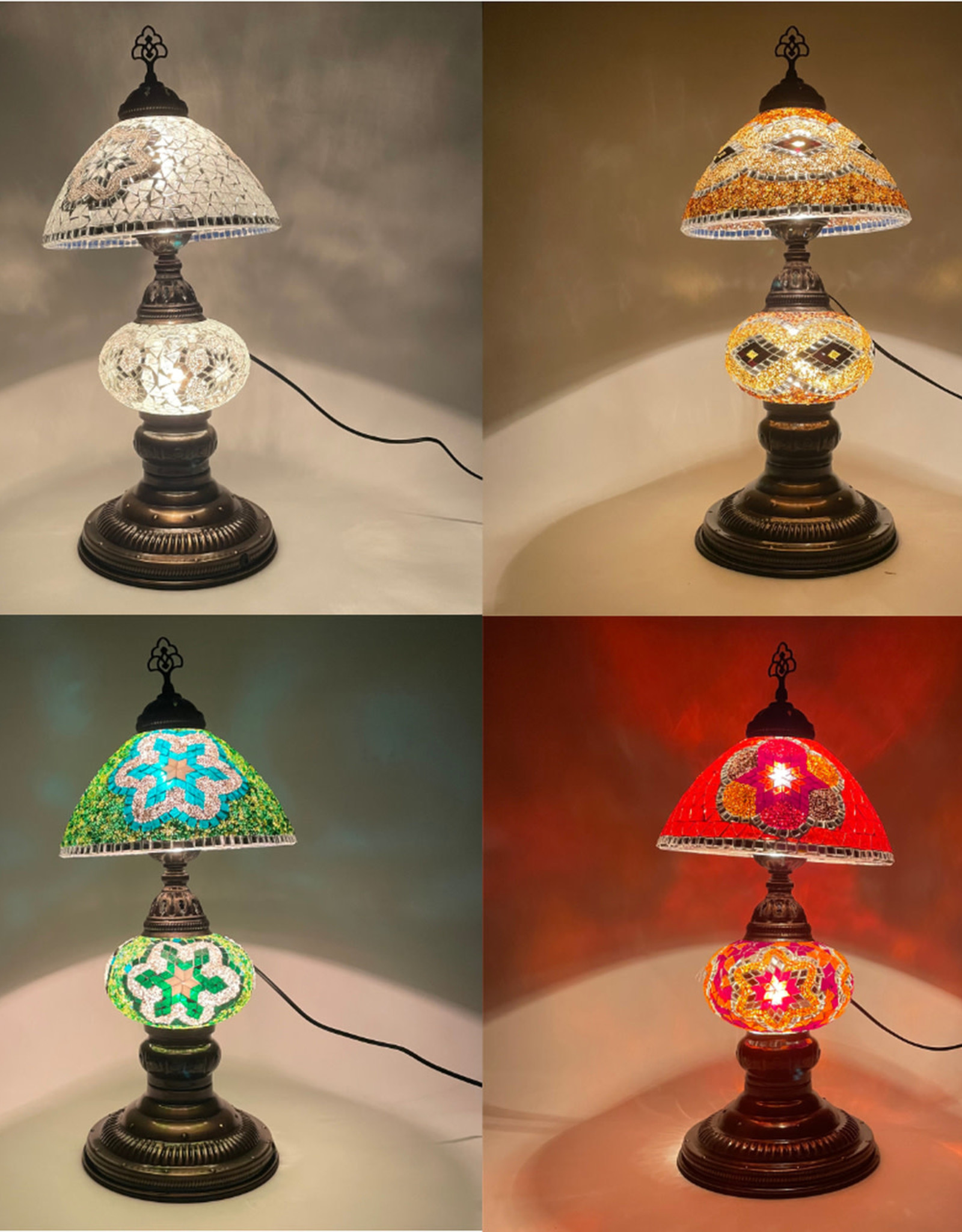 Turkish Mosaic Lamp | Night Stand | Assorted Color