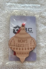 Engraved Wooden Ornament | Mom's Favorite