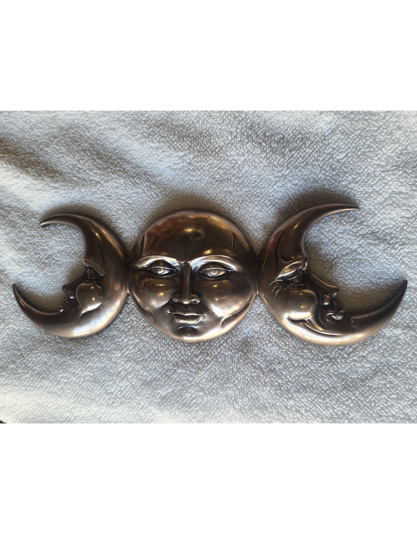 Triple Goddess Moon Plaque | Bronze