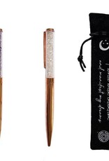 Goddess Provisions Refillable Crystal Rose Gold Pens
