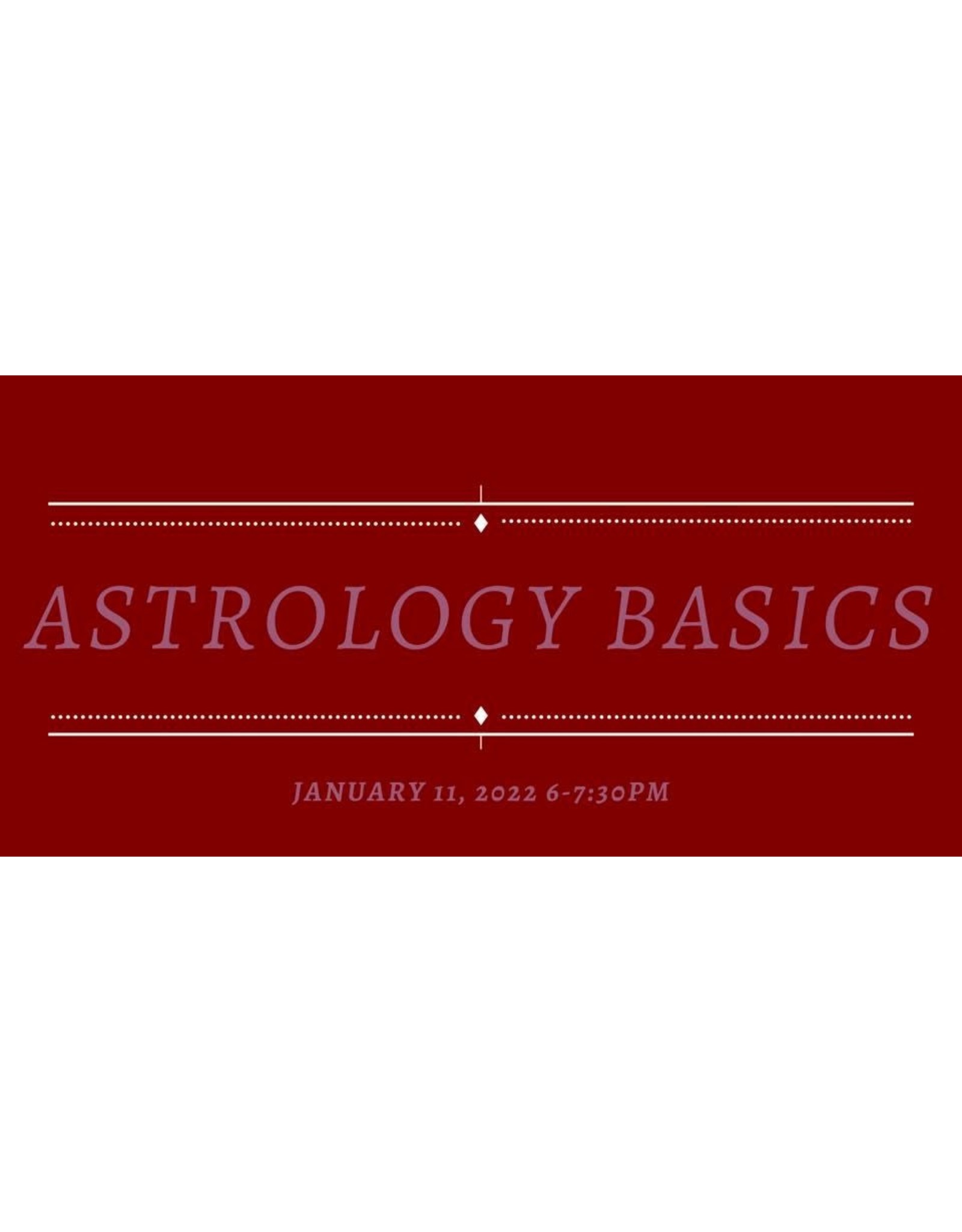 Madeline Bagby Astrology Basics Class (Series of 6)