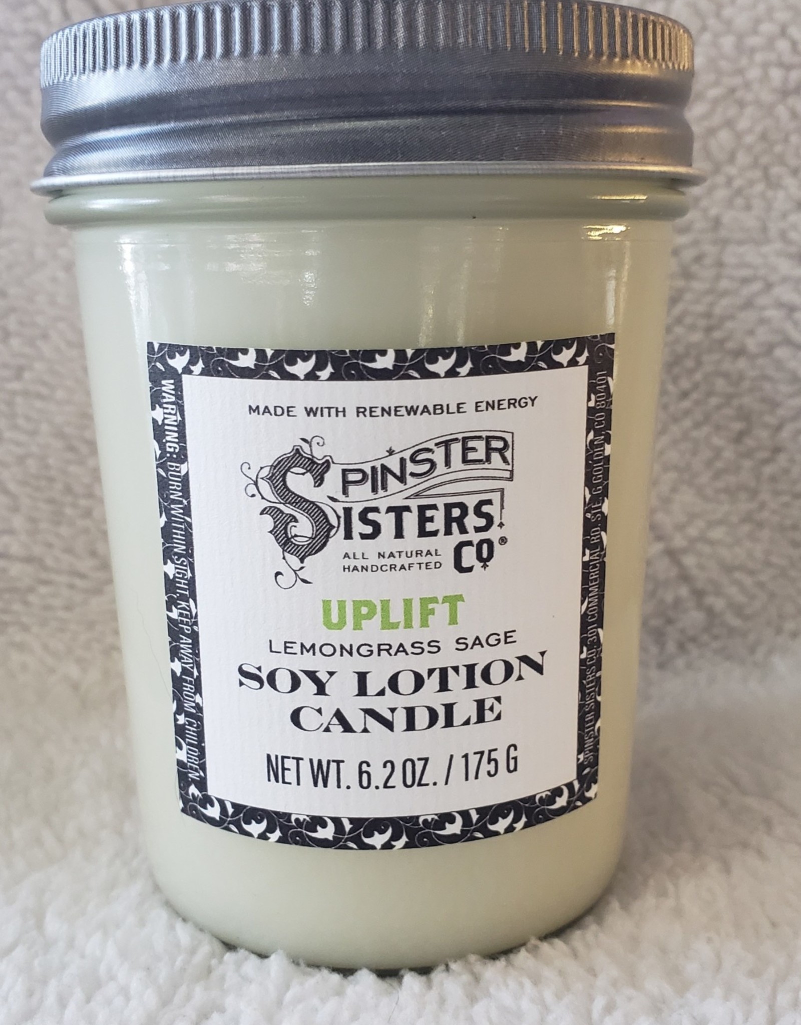 Spinster Sisters Co. Soy Lotion Candle 6.2 oz. | Uplift