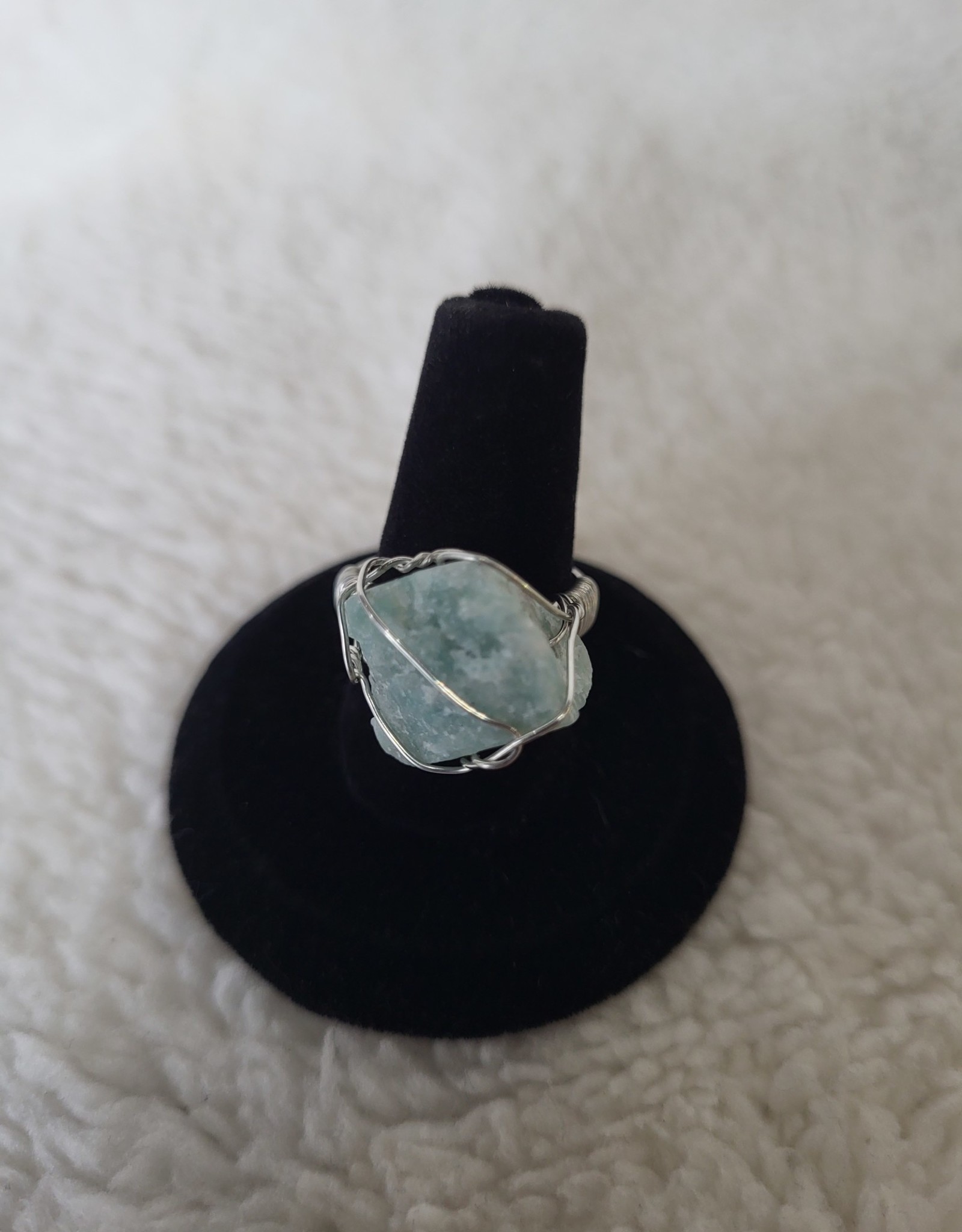 Angel Vaughan Amazonite Wire Wrapped Ring
