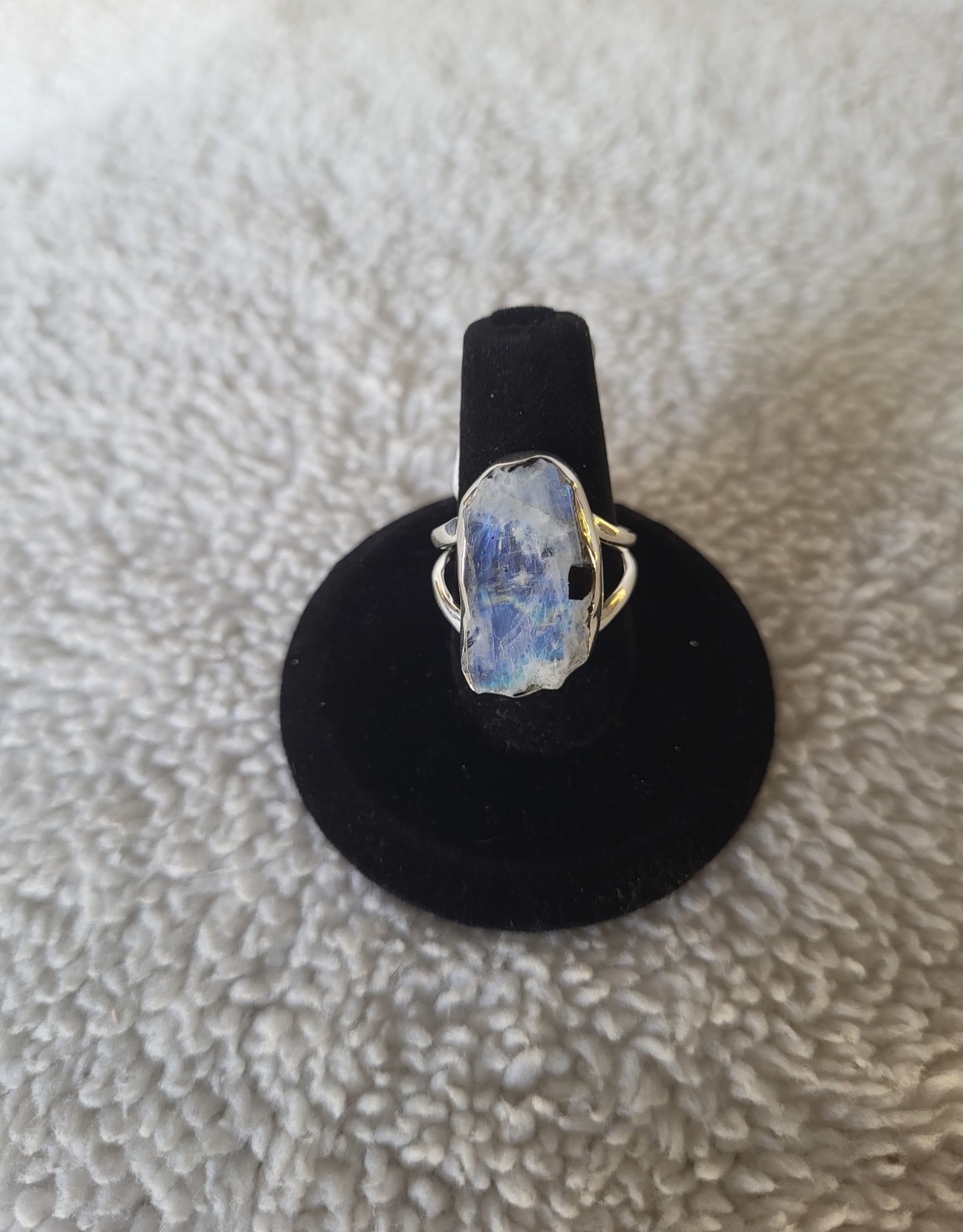 Tourmalated Moonstone Rough Ring