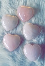 Rose Quartz Puffed Heart Shaped Crystal