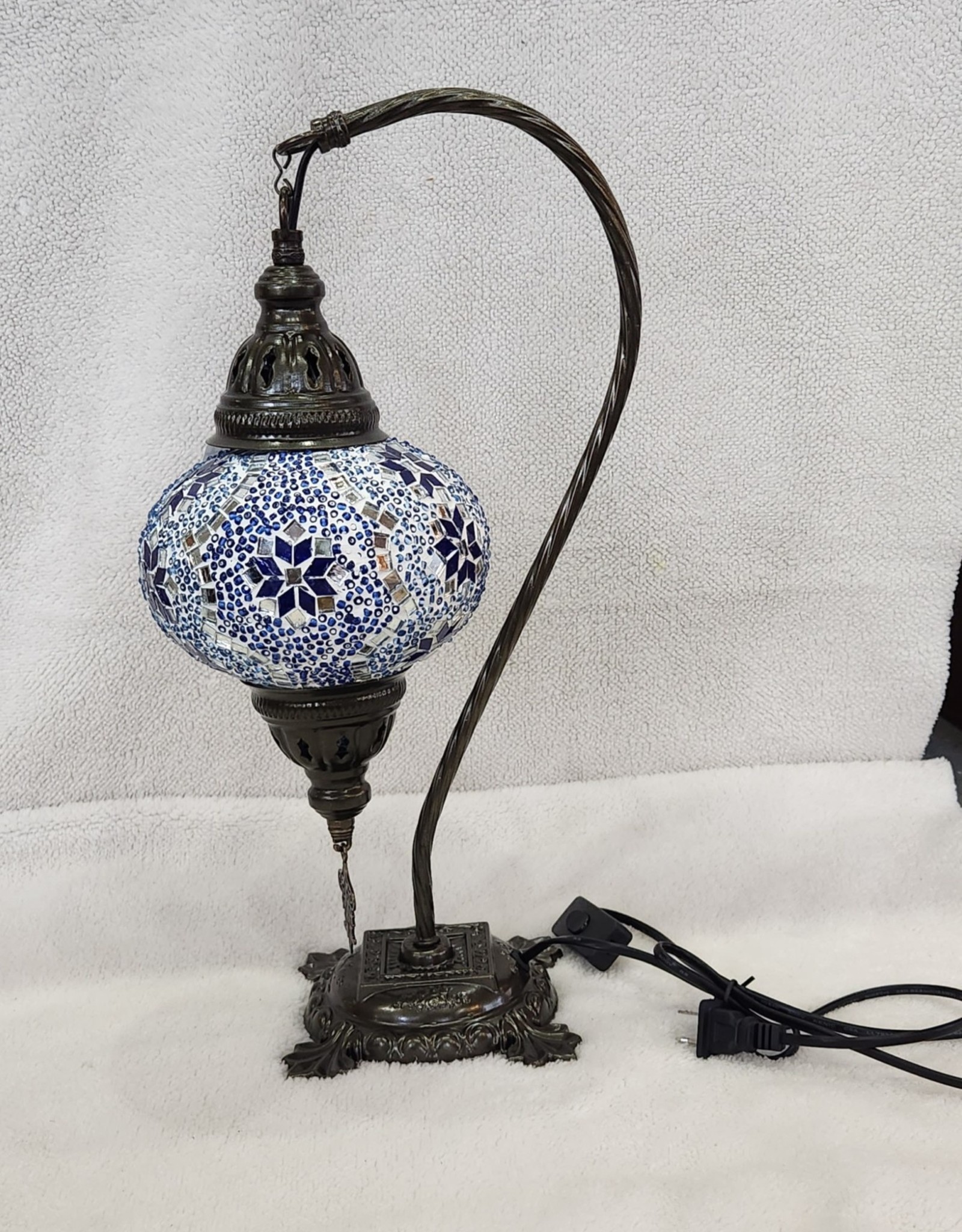 Turkish Mosaic Camel Neck Lamp | 8" x 16.25" Assorted