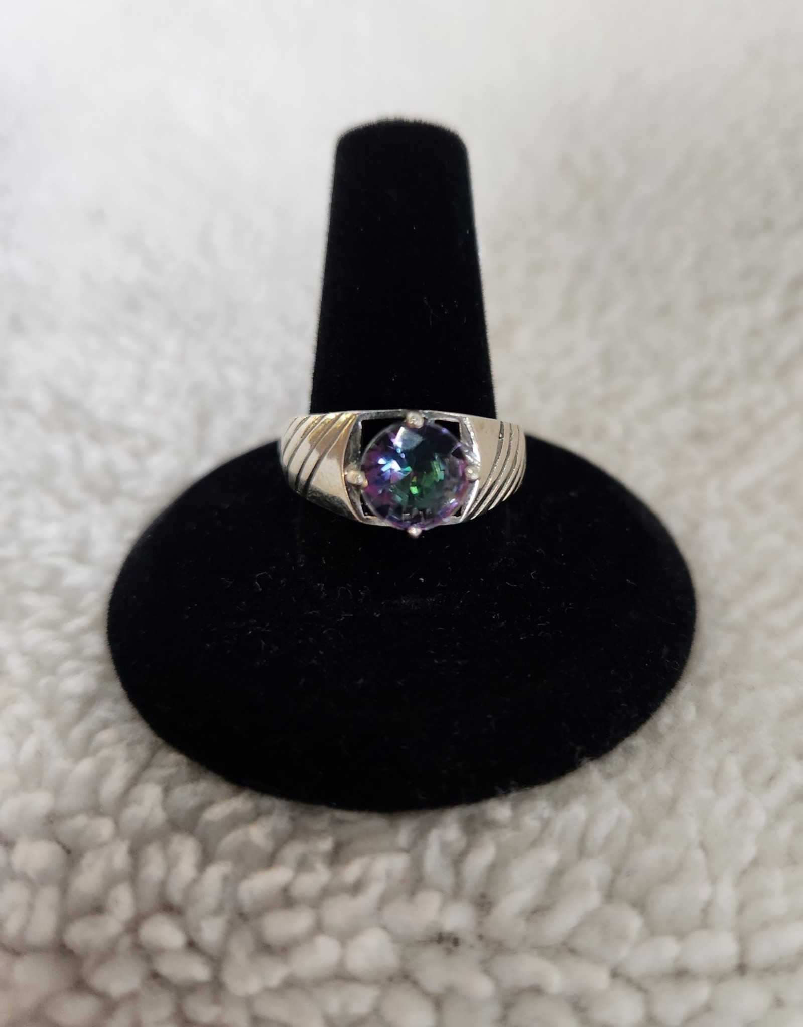 Sterling Silver Mystic Topaz Ring Size 8