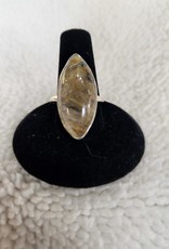 Sterling Silver Rutilated Quartz Ring Size 8