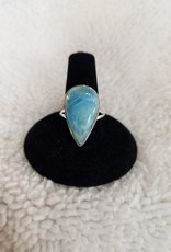 Sterling Silver Larimar Ring Size 8