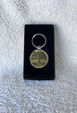 Metal Key Ring - Tree of Life - Gold