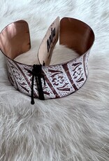 Anju Jewelry Copper Patina Bracelet | White Stripes