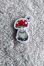 Mushroom Sticker by Cat Rocketship
