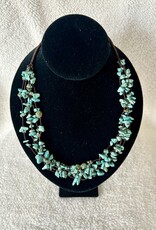 Todd Vonstein Turquoise Chip Hand Knotted Necklace