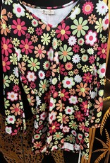 Pink & Neon Green Flower Dress - XL