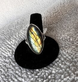 Labradorite Ring | Sterling Silver | Size 9