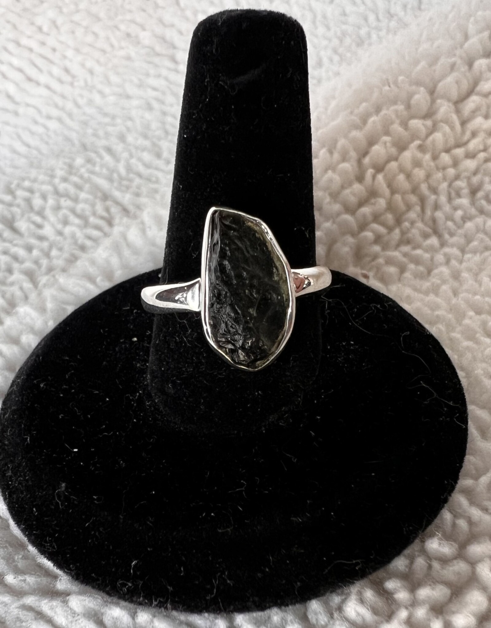 Moldavite Ring | Sterling Silver | Size 7