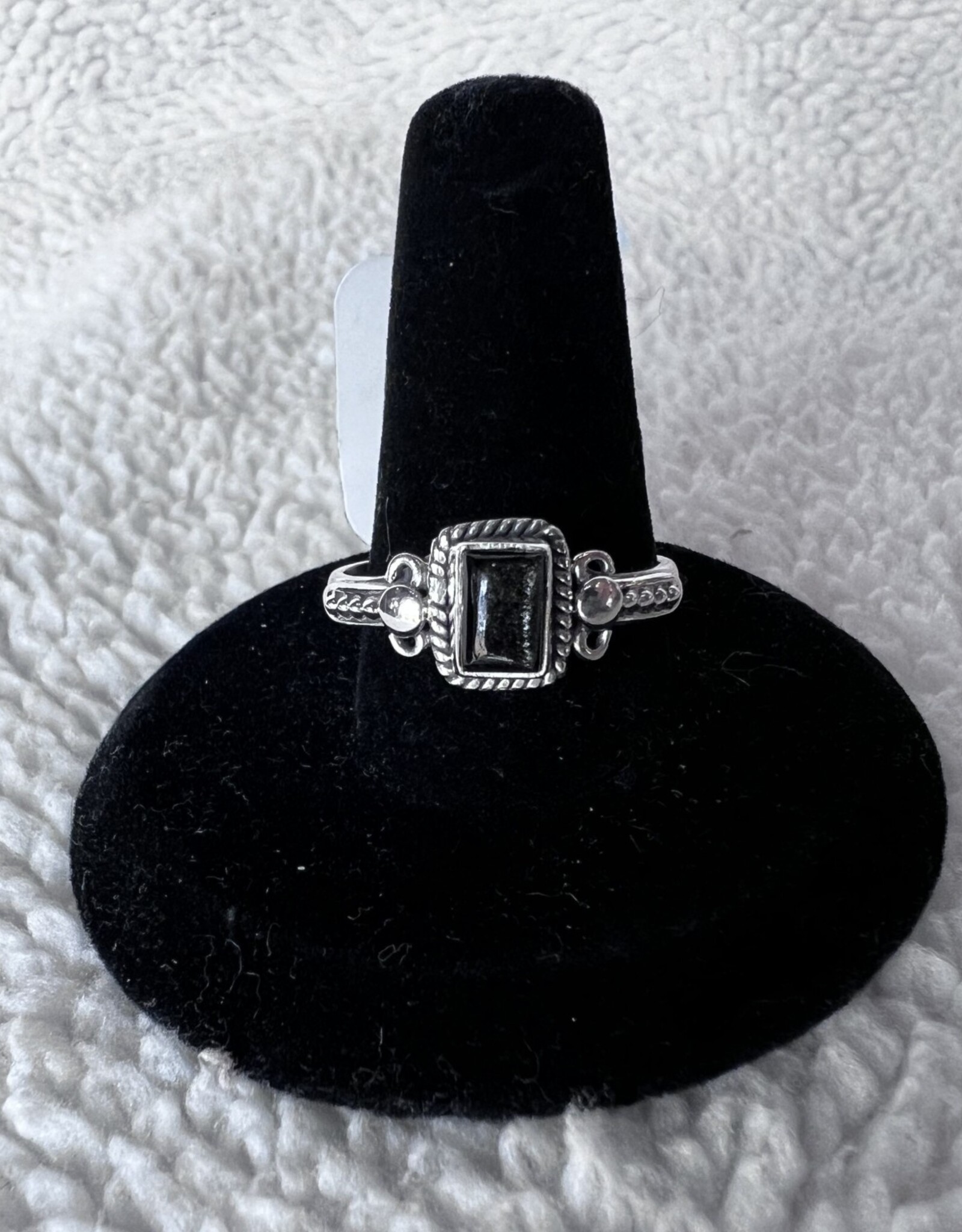 Black Obsidian Ring | Sterling Silver | Size 8