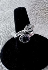 Amethyst and Herkimer Diamond | Sterling Silver | Size 6