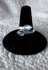 Moonstone & Labradorite Ring | Sterling Silver | Size 9