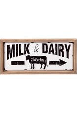 Milk & Dairy Metal Sign