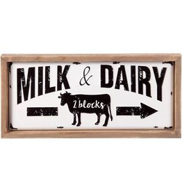 Milk & Dairy Metal Sign