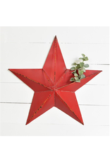 Pd Home & Garden 25" Large Red Tin Pocket Star
