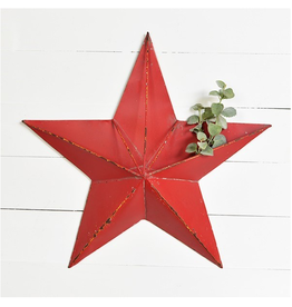 Pd Home & Garden 25" Large Red Tin Pocket Star