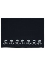 Design Imports Black Skulls Placemat