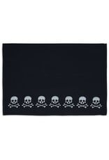 Design Imports Black Skulls Placemat