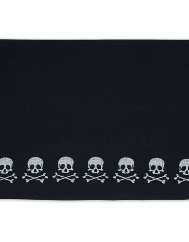 Design Imports Black Skulls Placemat