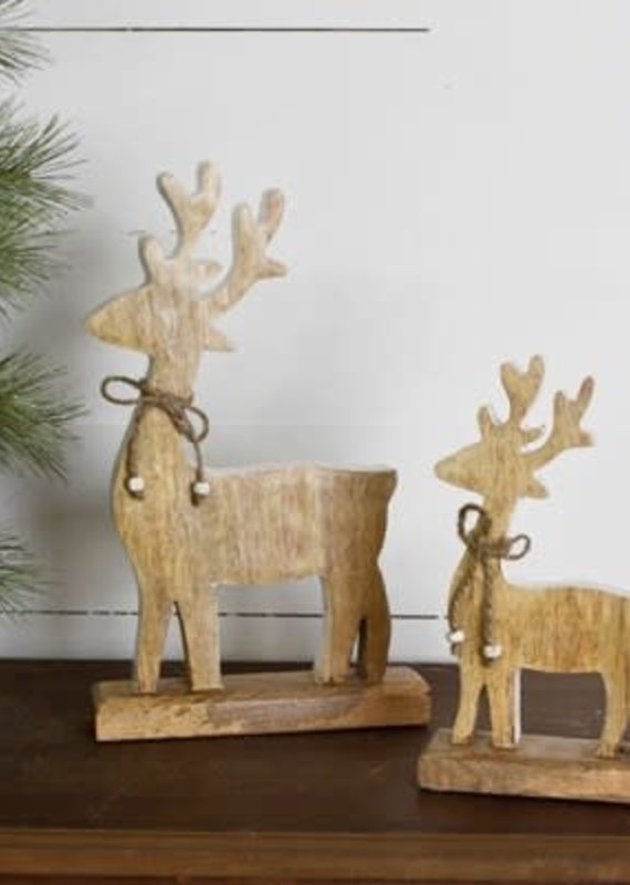 Pd Home & Garden Wooden Deer with White Edge (2 Sizes)