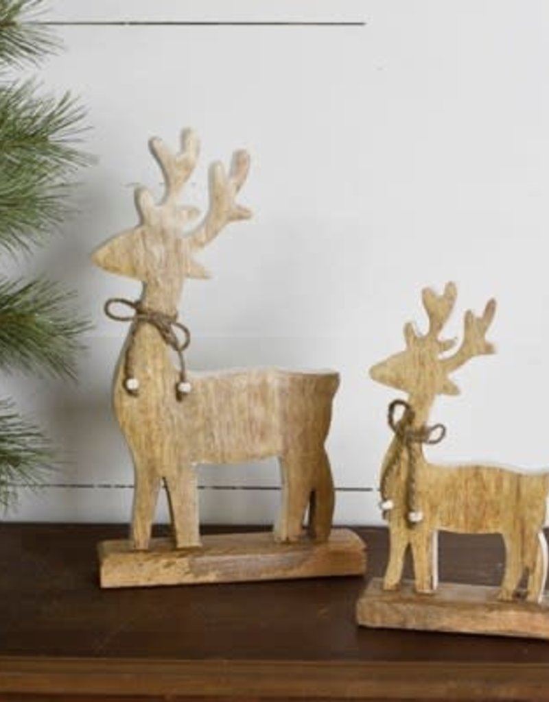Pd Home & Garden Wooden Deer with White Edge (2 Sizes)